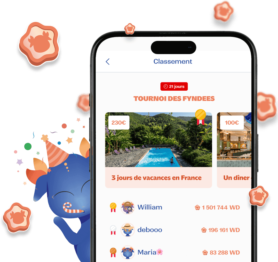 Présentation de la fonctionnalité classement sur l'application
