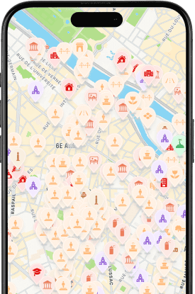 Mockup de l'application Fyndee avec une carte